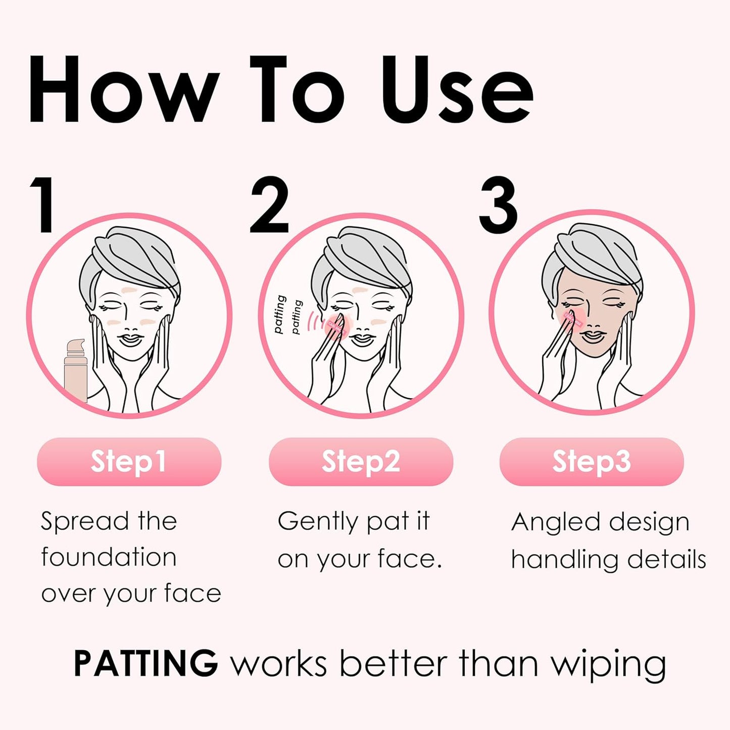 5Pcs Pink Makeup Sponge For Foundation Concealer And Powder, latex free Blender Sponge For Natural And Easy Makeup Soft Long-lasting And Beginner-friendly, Medium