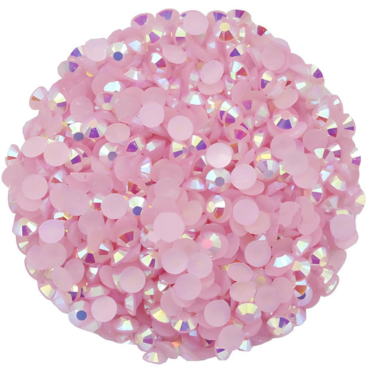 1440 Pcs SS20 5mm Flatback Rhinestones for Nails Art Crafts Glitter Round Shine Gems AB Crystals DIY Clothes Shoes （Light Pink AB）