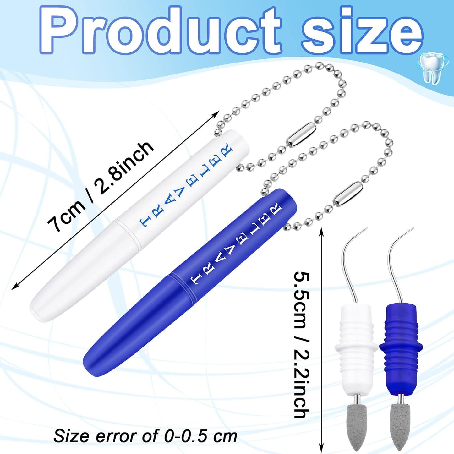 4 Pieces Travel Dental Tooth Picks Mini Metal Toothpick Holder Reusable Portable Toothpick Holder Pocket Tooth Dental Tool Set Remove Plaque Toothpicks for Teeth Cleaning with Keychain