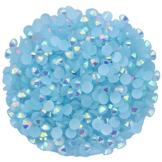 720 Pcs SS30 6mm Flatback Rhinestones for Nails Art Crafts Glitter Round Shine Gems AB Crystals DIY Clothes Shoes （Light Blue AB）