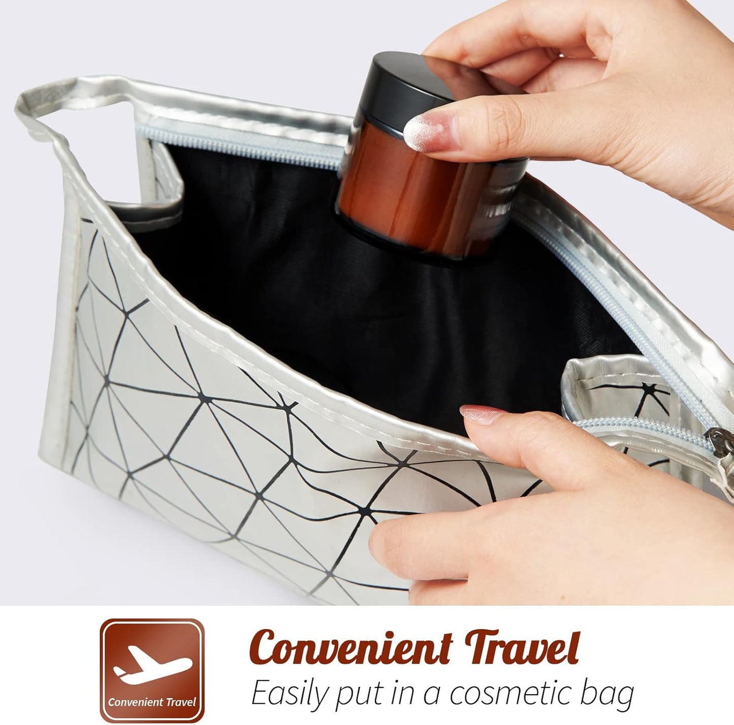 2oz Jars with Lids, Hoa Kinh 24 Pack Amber Glass Jars with Lids Empty Cosmetic Containers Round Airtight Glass Jar with Inner Liners and black Lid for Storing Lotions, Powders, and Ointments