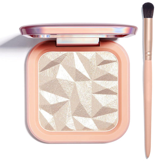 Highlighter Makeup Palette Shimmer Contour Palette Powder for Brighten Face Contour Gold Cheek Highlight Makeup,Long Lasting Highlighter Powder with Mirror for Illuminator Makeup(CHAMPAGNE GOLD)