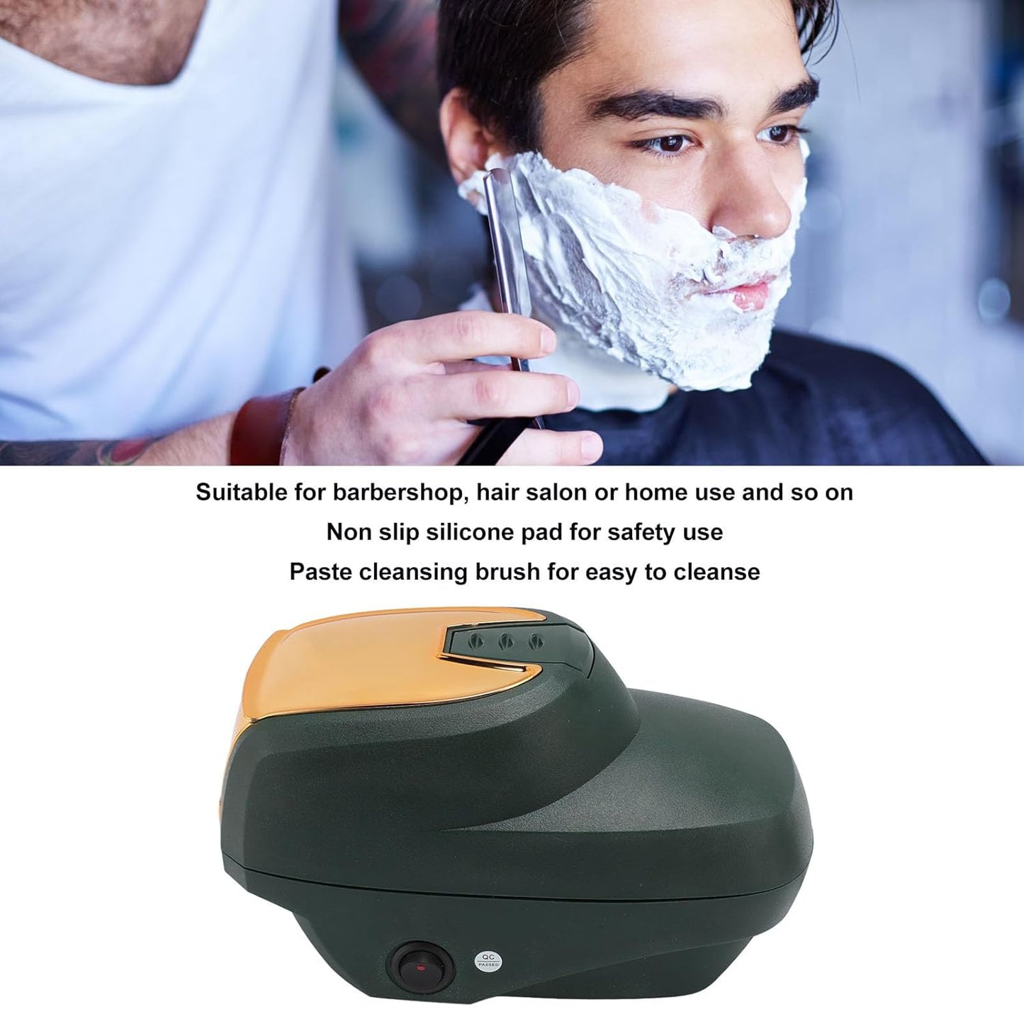Hot Lather Machine, Hot Lather Machine for Barbers, Barber Shop Lather Warmer Machine, Household Heated Shaving Cream Dispenser (US Plug 110V)
