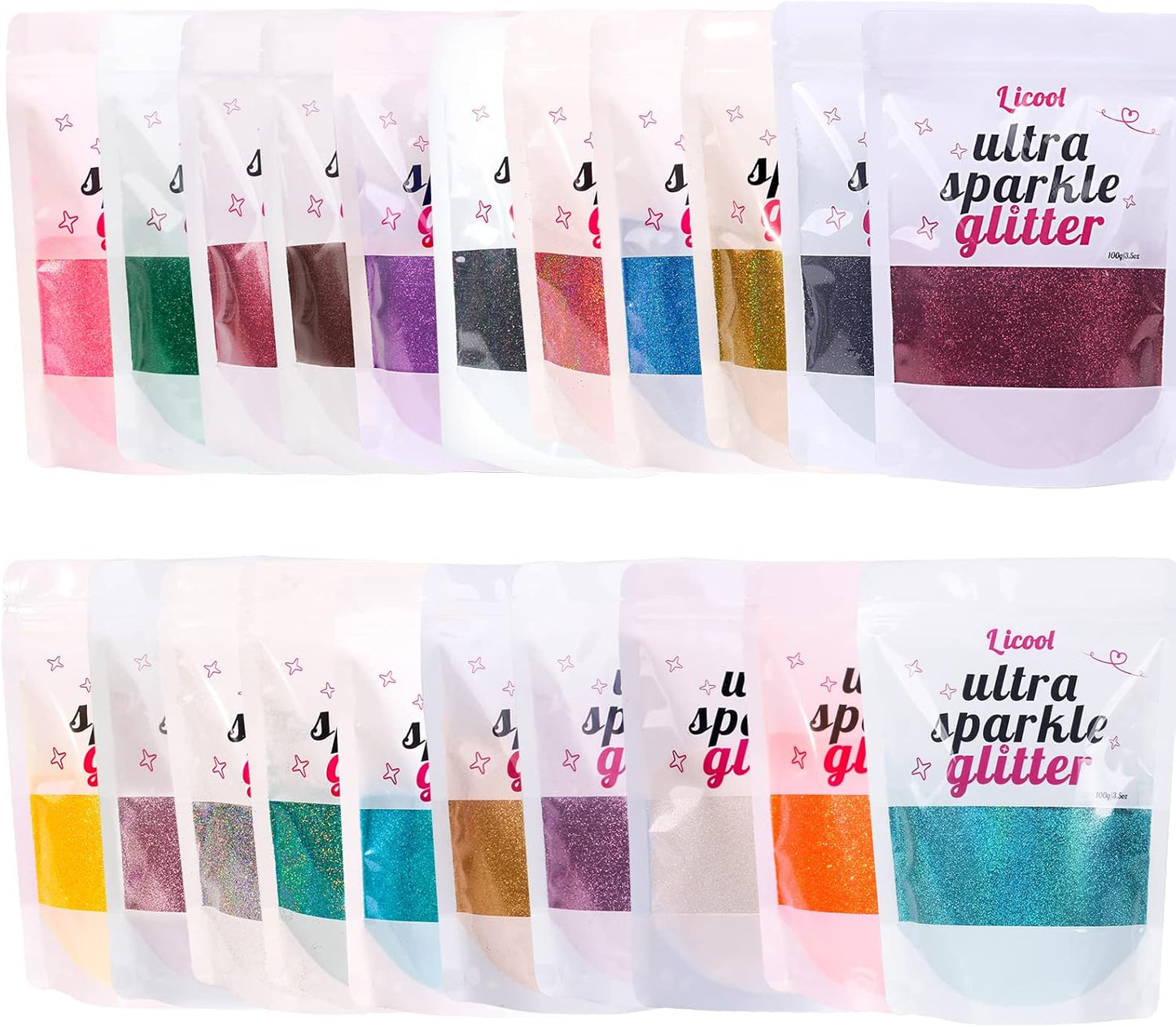 100g/3.5oz Pack Iridescent Rainbow Fine Glitter for DIY Craft, Epoxy Resin, Tumblers, Festival Decoration, Makeup, Body, Eye, Nail Art (Iridescent Magic Blue)