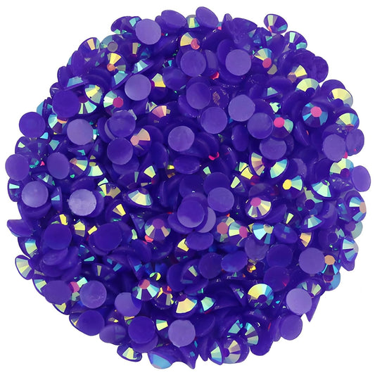 720 Pcs SS30 6mm Flatback Rhinestones for Nails Art Crafts Glitter Round Shine Gems AB Crystals DIY Clothes Shoes （Dark Purple AB）