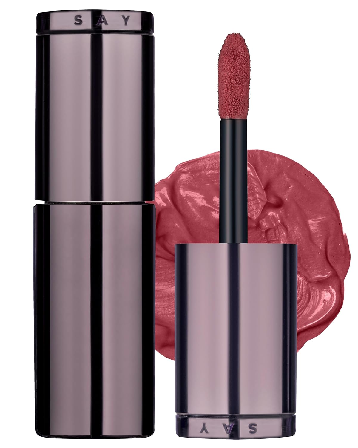 HEVVYMAKEUP Blurring Effect Lip Tint - Airy Velvet Matte Lips - Vegan, Longwear, Vibrant, Buildable Creamy Soft Texture - Korean Lip Makeup, Sweet Rosy, 0.13 fl.oz.