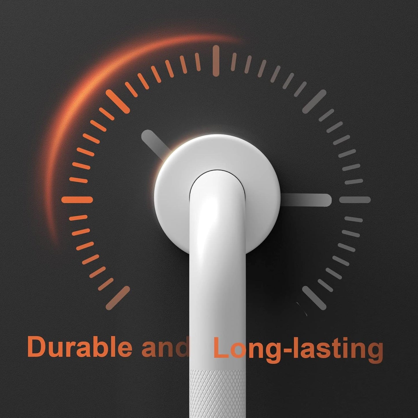 2 Pack 16 Inch Oil Rubbed White Shower Grab Bars w/Anti-Slip knurled Grip, iMomwee Stainless Steel Wall Mount Bathroom Safety Balance Handrail, Handicap Elderly Senior Assist Textured Grab Bar Handle