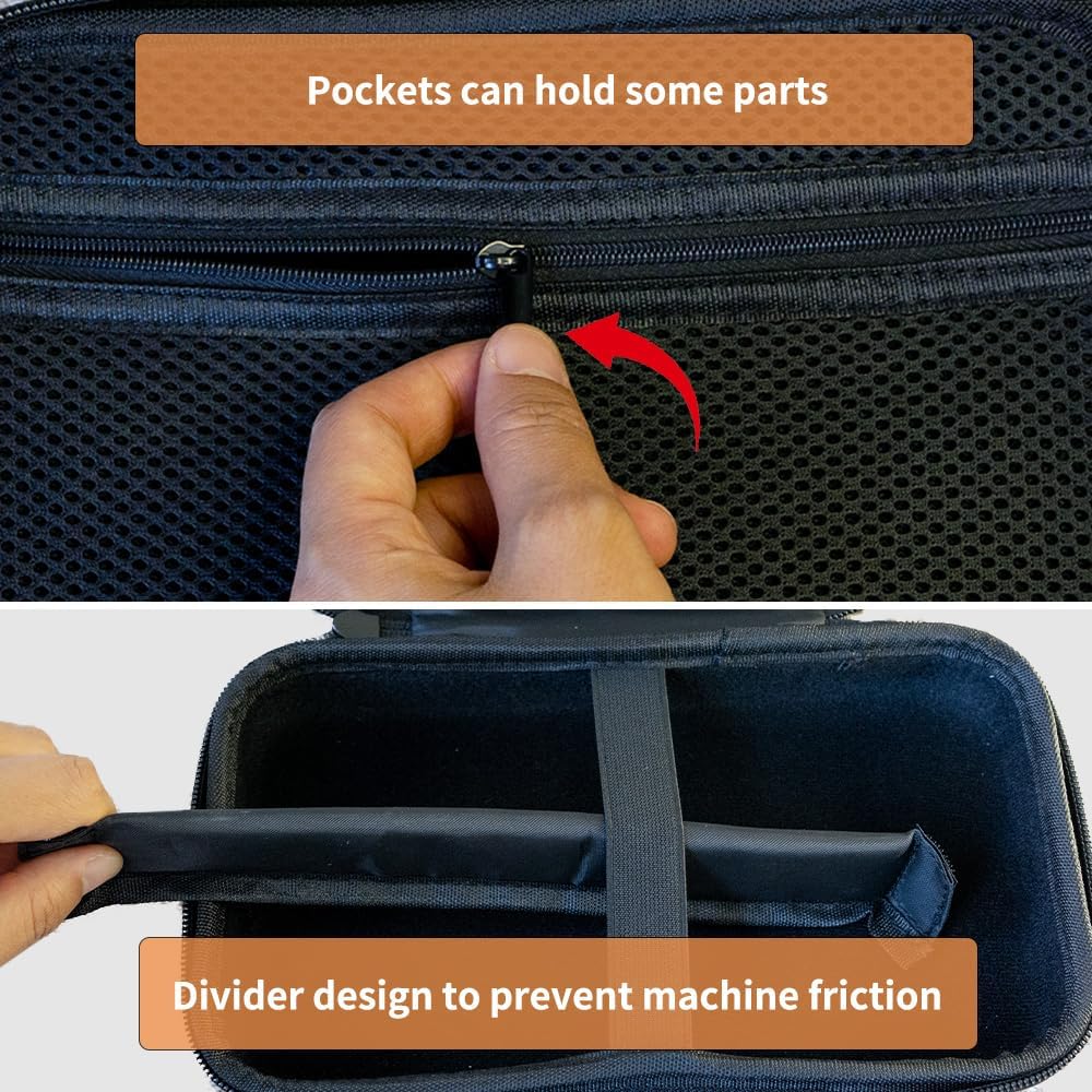 Hard Travel Case for Hair Clippers, Hair Cutting Barber Supplies Holder, Trimmer Organizer Storage Bag for Ufree/Hatteker/Oneisal/Wahl 5Star/Andis Men Razor Guard Grooming Kits (Black)