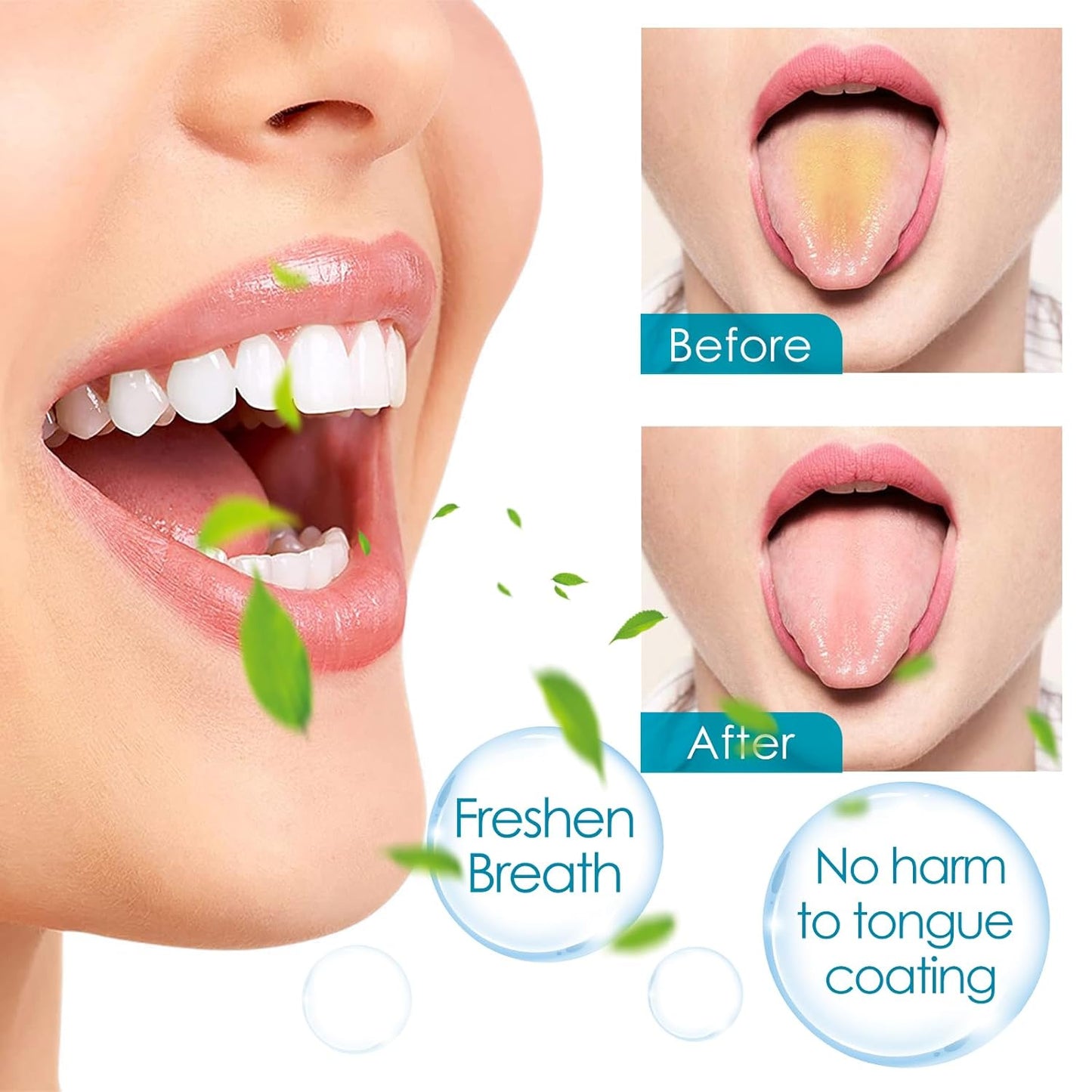 4 Pcs Tongue Scraper Stainless Steel Tongue Cleaners Wide Head Tongue Cleaner Tool Reduce Bad Breath Tongue Scraper for Fresh Breath