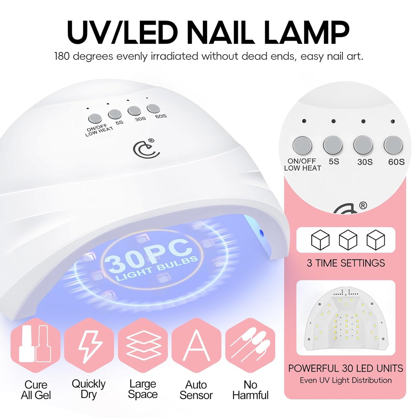 52pcs Gel Nail Polish Kit with U V light 35 Fall Colors Gel Nail Polish Set Cream Color Collection 5PC Top Base Coat Nail Art Manicure Kit for Beginners with Everything Gifts for Women