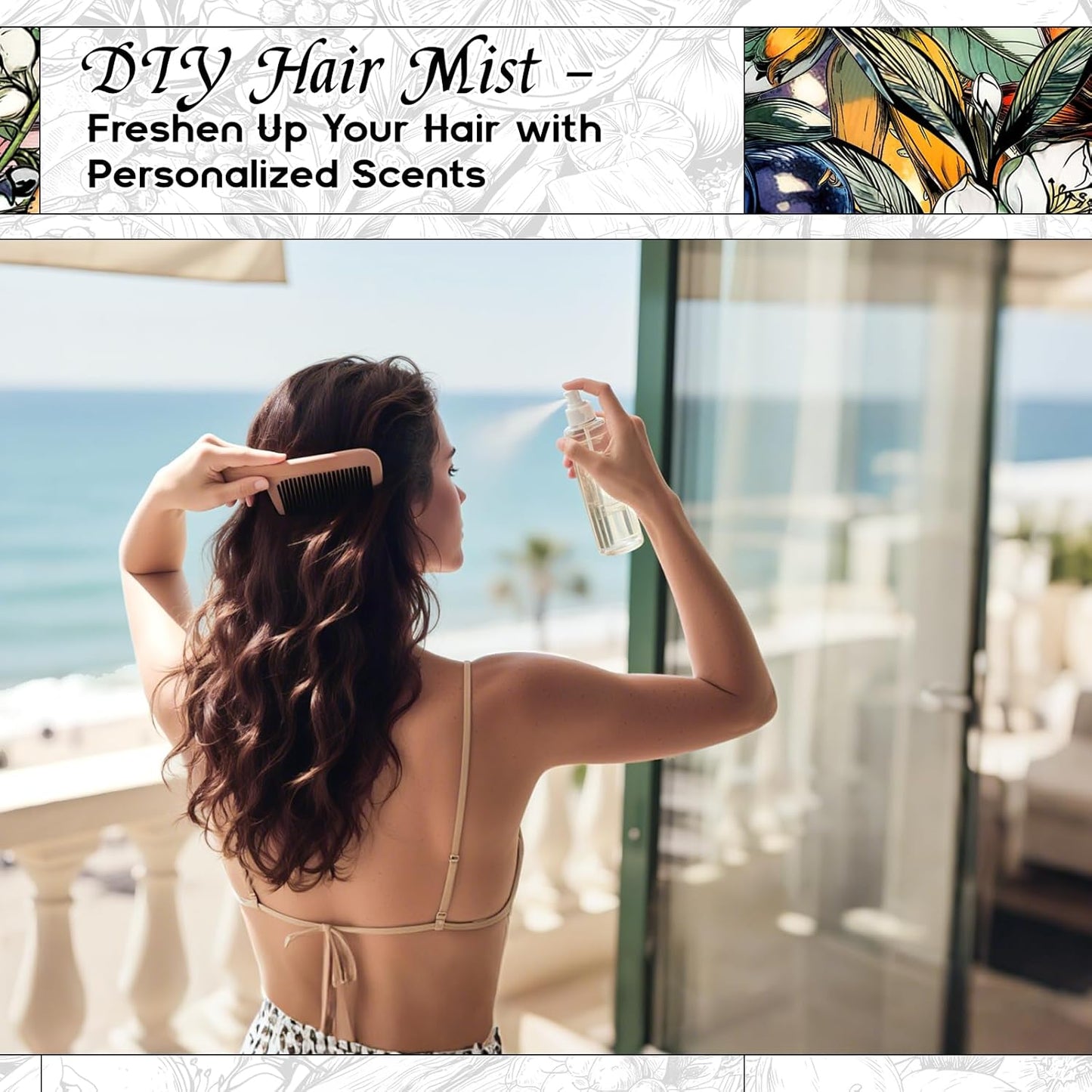 HIQILI Tide Drift Fragrance Oil, Ocean & Jasmine Scents, Making Candle, Room Spray, Essential Oil Diffuser, DIY Body Butter & Hair Perfume - 5.07 Fl Oz