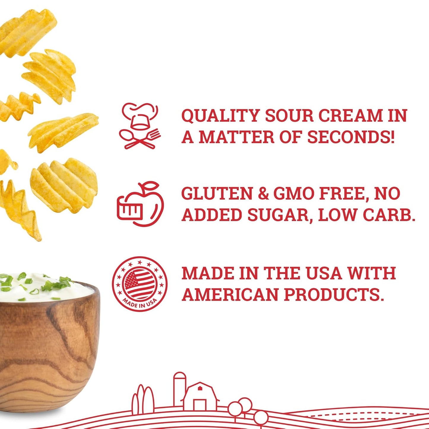 Hoosier Hill Farm Sour Cream Powder, 2LB (Pack of 1)