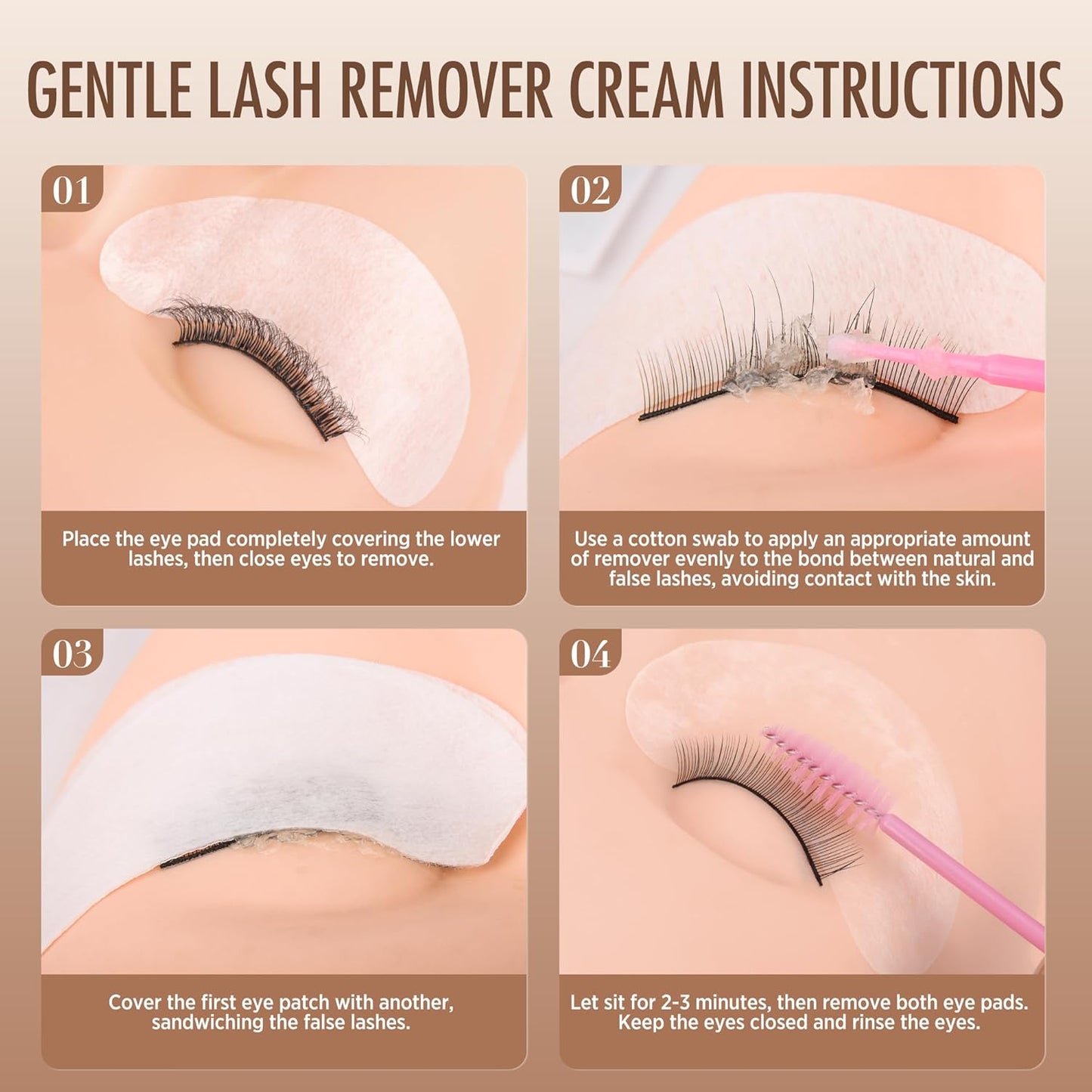 LASHVIEW Eyelash Extension Remover Cream, Gentle Eyelash Glue Remover Low Irritation for Sensitive Skin Gel Texture 10g