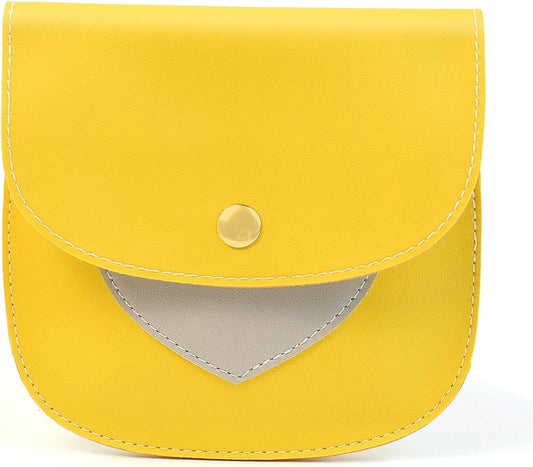 1Pcs Leather Sanitary Napkin Storage Bag, Portable Period Kit Bag, Pad Pouch Tampon Sanitary Napkin Receptacle (Yellow)