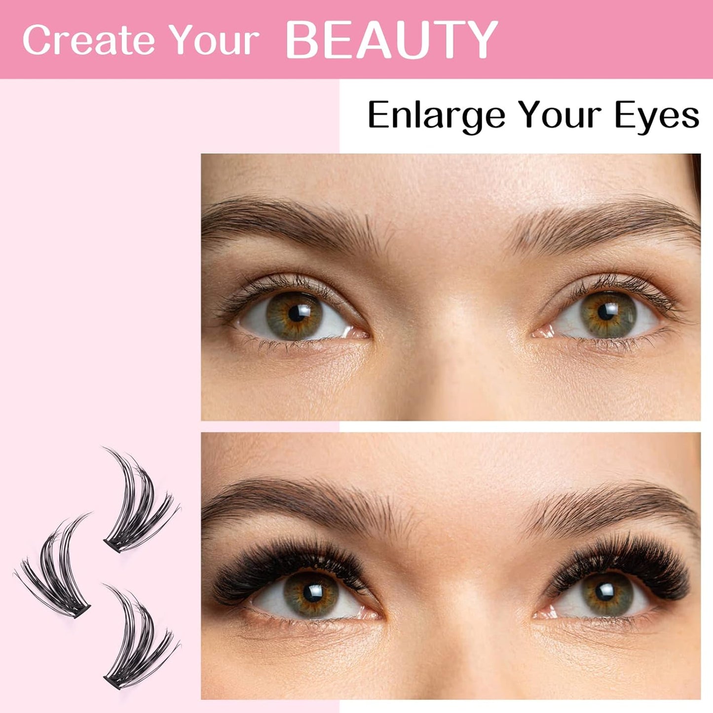 280 Pcs Individual Lashes 40D-C-0.07-16 Cluster Lashes C D Curl Wispy Lashes Bottom Lashes DIY Lashes At Home（40D-C-0.07-16）