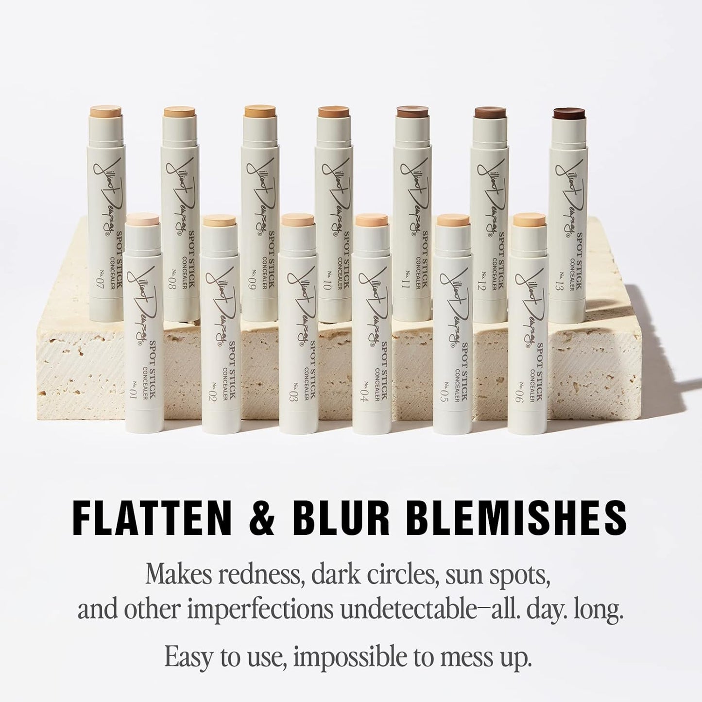 Jillian Dempsey Spot Stick Concealer | Easy Blending Matte Concealer for Blemishes & Uneven Skin Tones | Shade No. 07: Medium Beige with Neutral Undertones