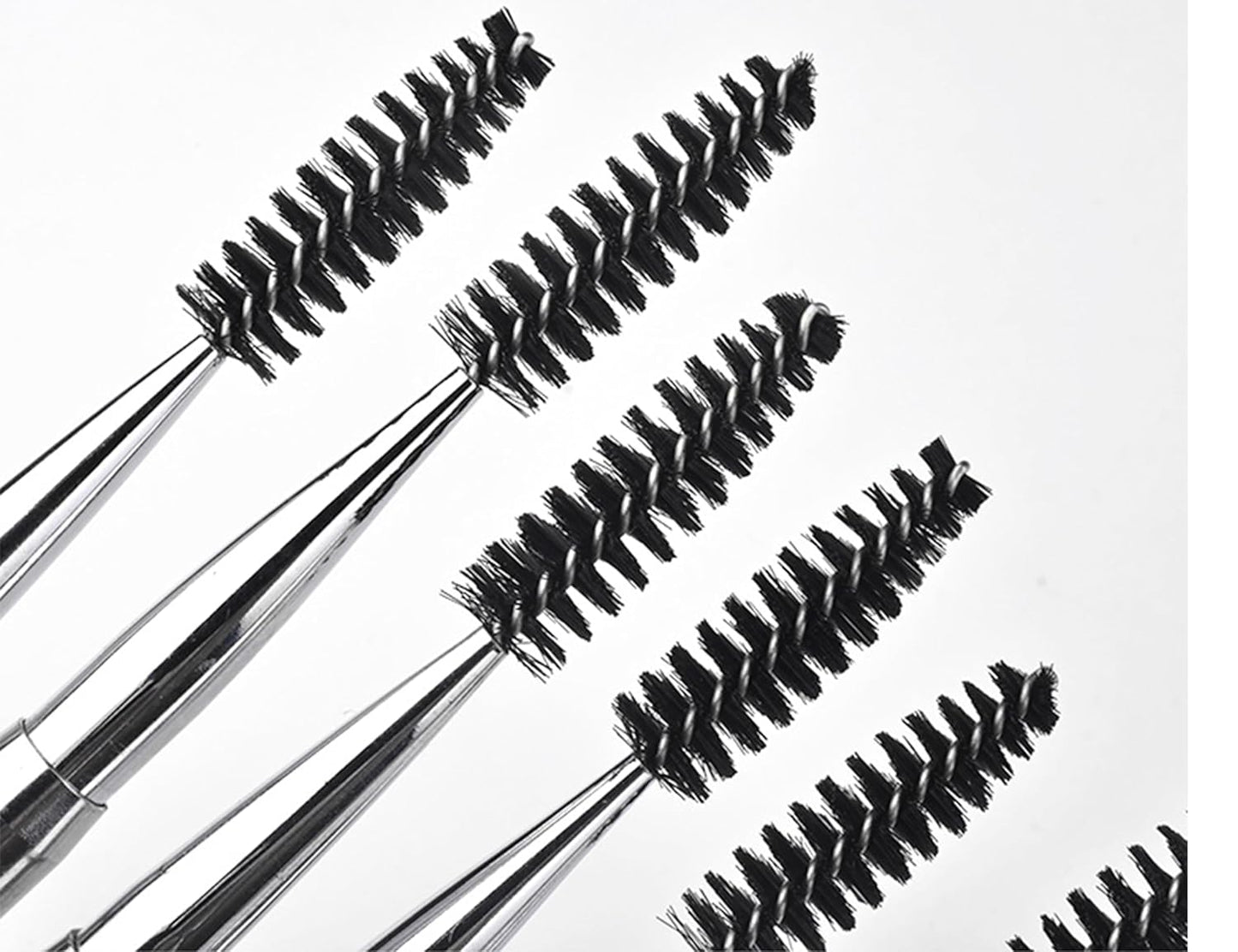 2PCS Mascara Brushes Eyebrow Eyelash Brushes Mascara Wands Applicators Eye Brushes Portable Cosmetic Brushes with Cap Eyelash Spoolies Brushes for Eyelash Extensions and Eyebrows, Gold