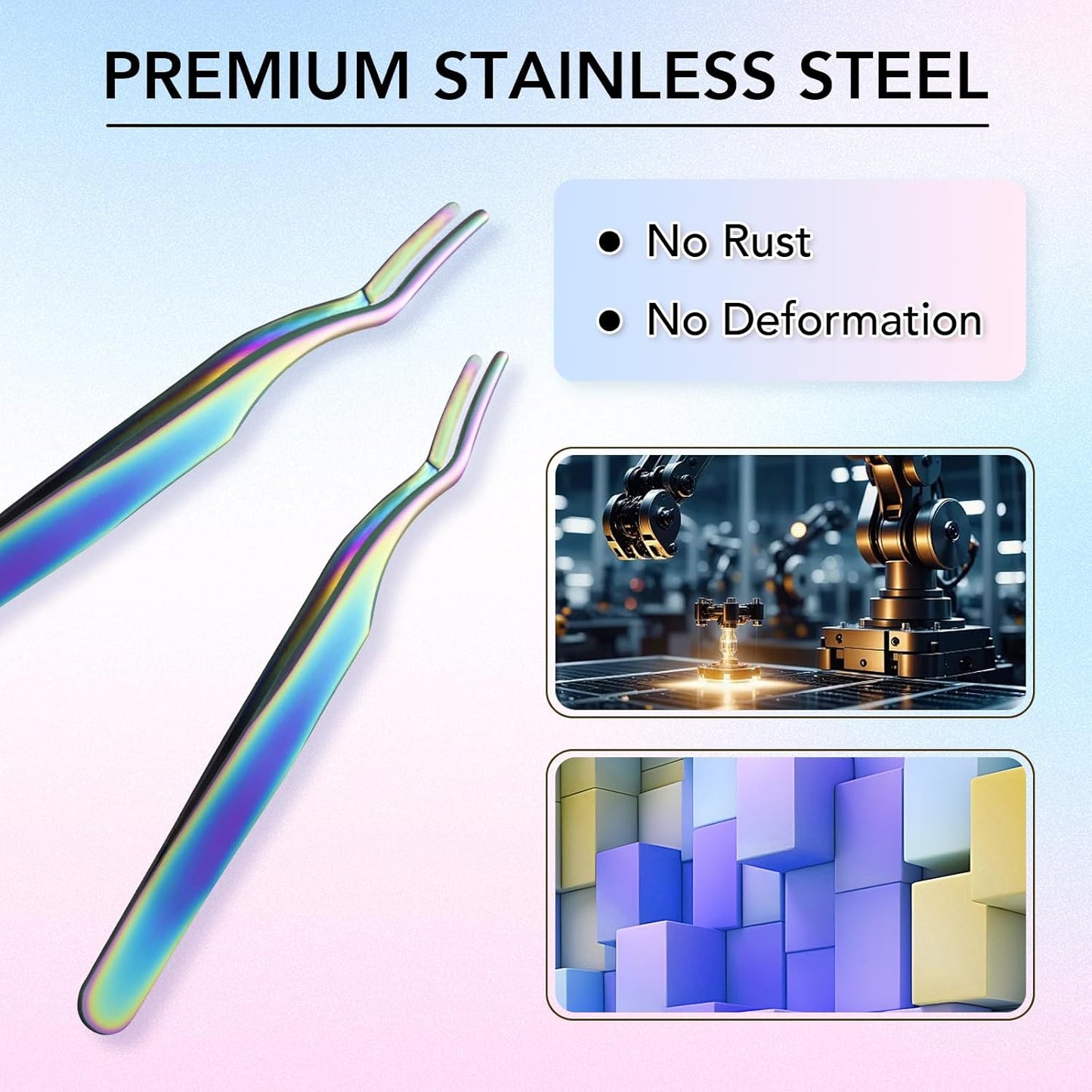 GOLLEE Lash Applicator Tool Eyelash Applicator Tool for Lash Clusters Lash Extension Tweezers Eyelash Tweezers DIY Lash Applicator Tweezers for Lash Application and Removal, Classic style