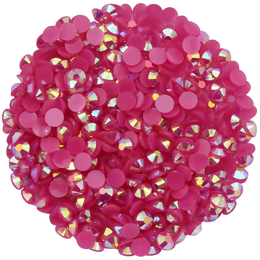 4500 Pcs SS12 3mm AB Flatback Rhinestones for Nails Art Crafts Glitter Round Shine Gems Crystals DIY Clothes Shoes （Dark RoseRed AB）