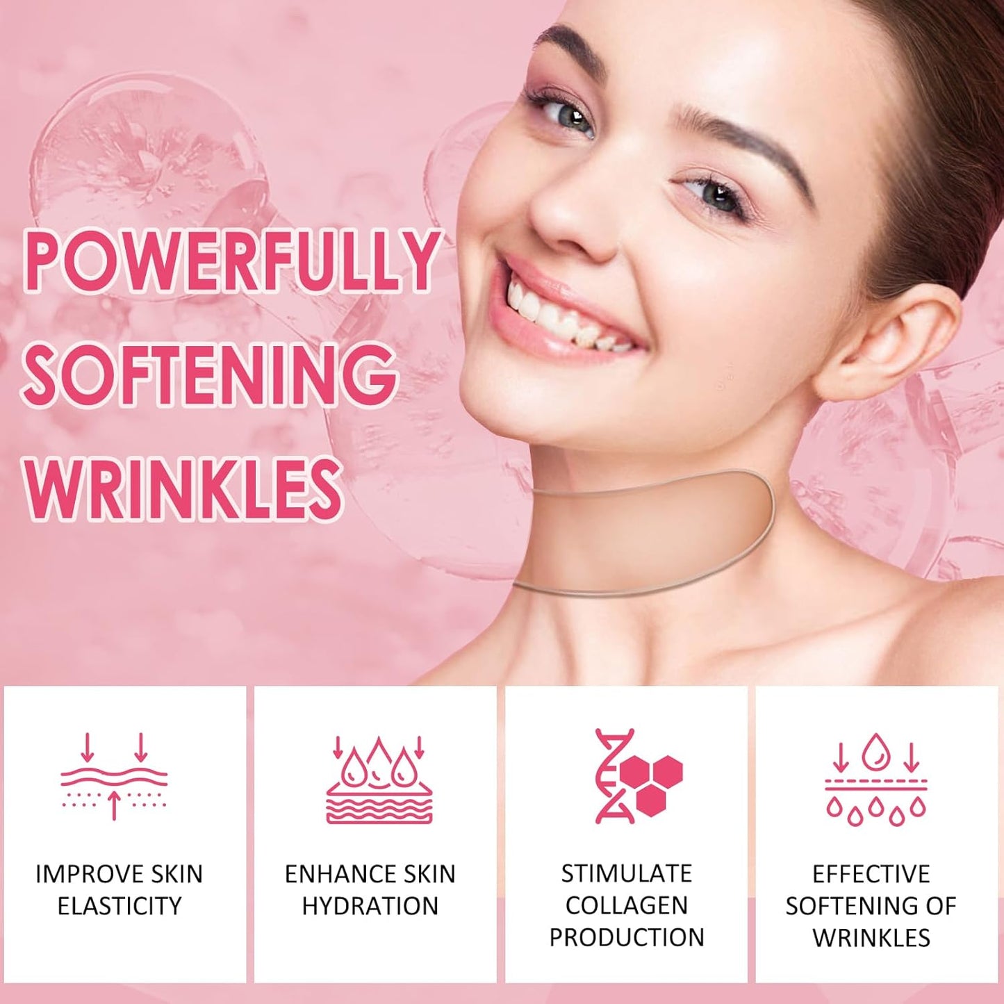 4 PCS Silicone Neck Wrinkle Patches | Reusable Silicone Neck Patches for Wrinkles | Targeted Neck Wrinkle Pads | Neck Mask for Firming and Tightening | Revitalize and Firm Neck Wrinkles