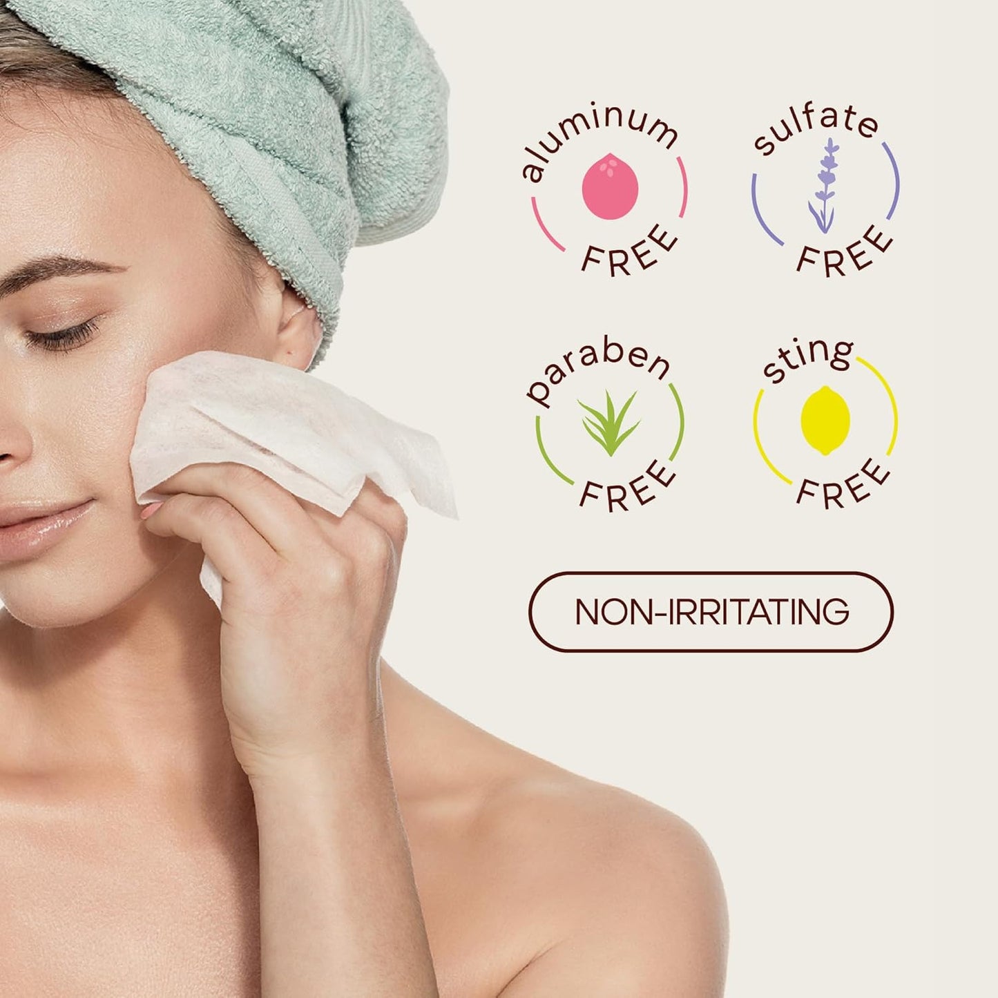 Bamboo Deodorant Wipes - 30 count - Individually Packaged - Aromatherapy Scent (Coconut)