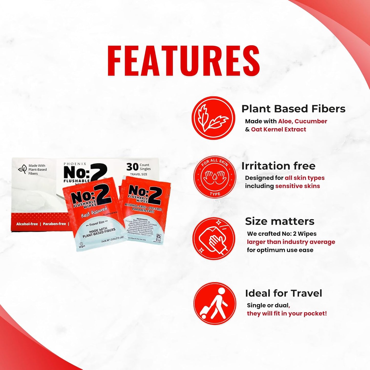 Flushable Wipes - Certified Flushable Wipes - Travel Friendly, Individually Wrapped, Plant Based Fibers, Biodegradable Unscented Wet Wipes, Infused with Soothing Aloe and Cucumber - 120 Count