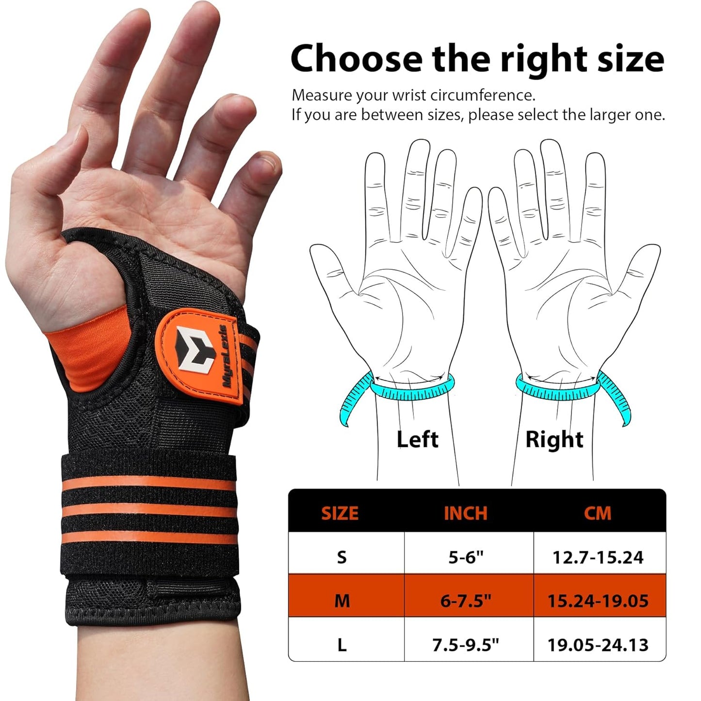 2 Pack Carpal Tunnel Wrist Brace [2025 Upgraded Adjustable Straps & Elastic Thumb Hole] Soft Breathable Night Support Wrist Brace for Pain Relief Tendonitis, Sprain, Arthritis - Left & Right (Size: L)