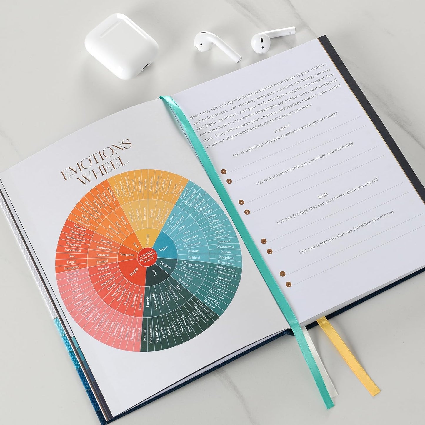 90-Day Guided Mental Health Journal for Anxiety, Mindfulness & Emotional Wellness – Eco-Friendly Cover Made from Recycled Ocean Plastic – Daily Prompts for Self-Care, Self-Reflection, Calm, Stress Relief & Inner Strength