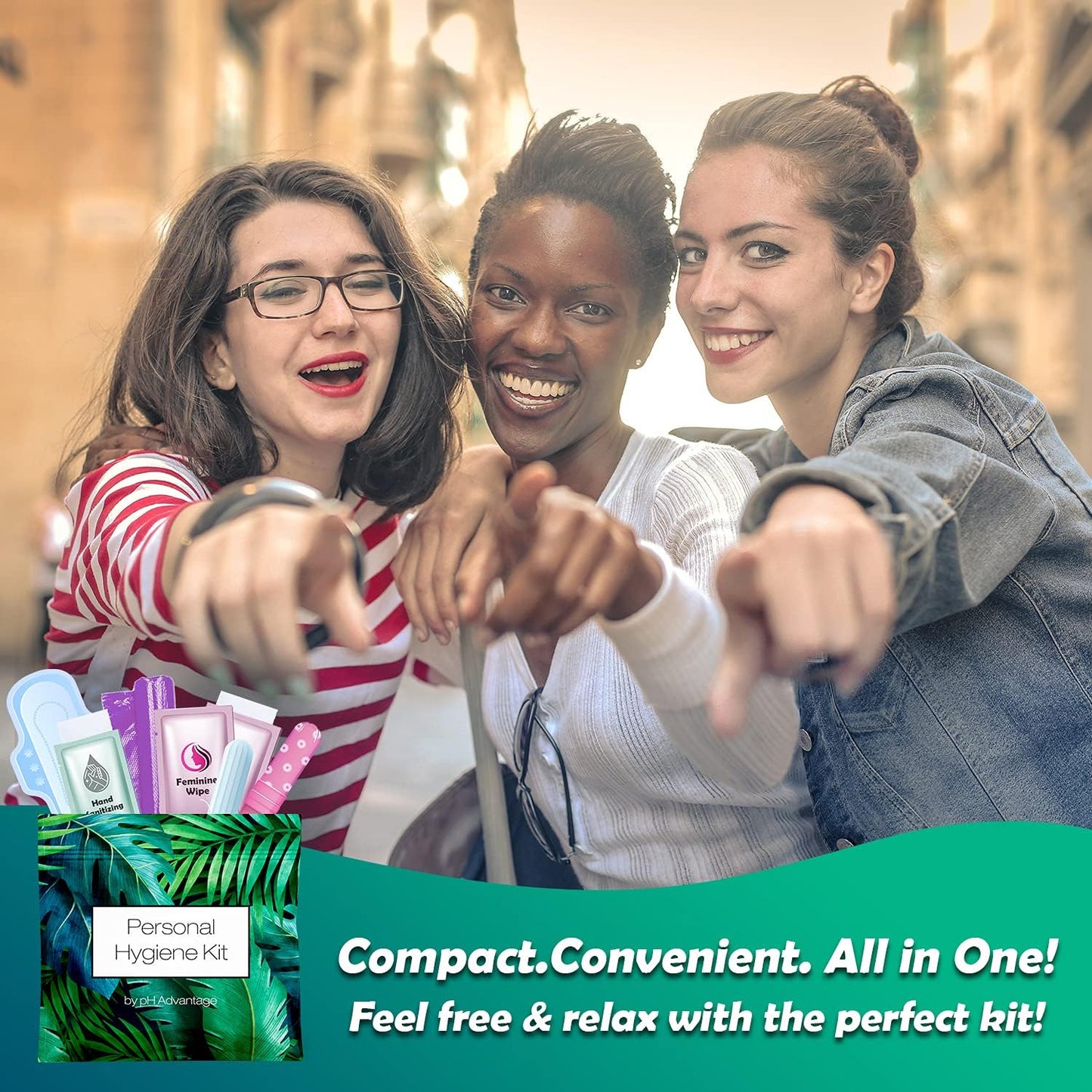 Green Fern Style Menstrual Kit All-in-One 50 Pack | Convenience on The Go | Period Kit Pack for Travelling, Tweens & Teenagers or just When You’re Out | Individually Wrapped Feminine Hygiene Product…