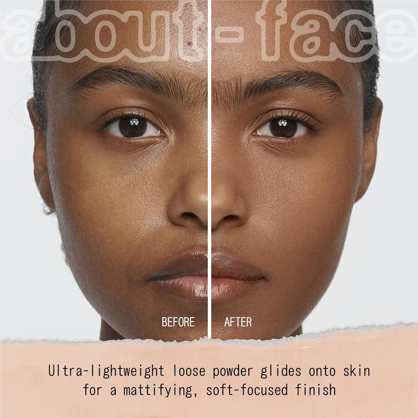 about-face Curtain Call Set & Smooth Loose Powder Applause – Lightweight, Oil-Absorbing Setting Powder with Rice Starch & Corn-Based Talc Alternative – Vegan, Cruelty-Free – 0.35oz (Deep)