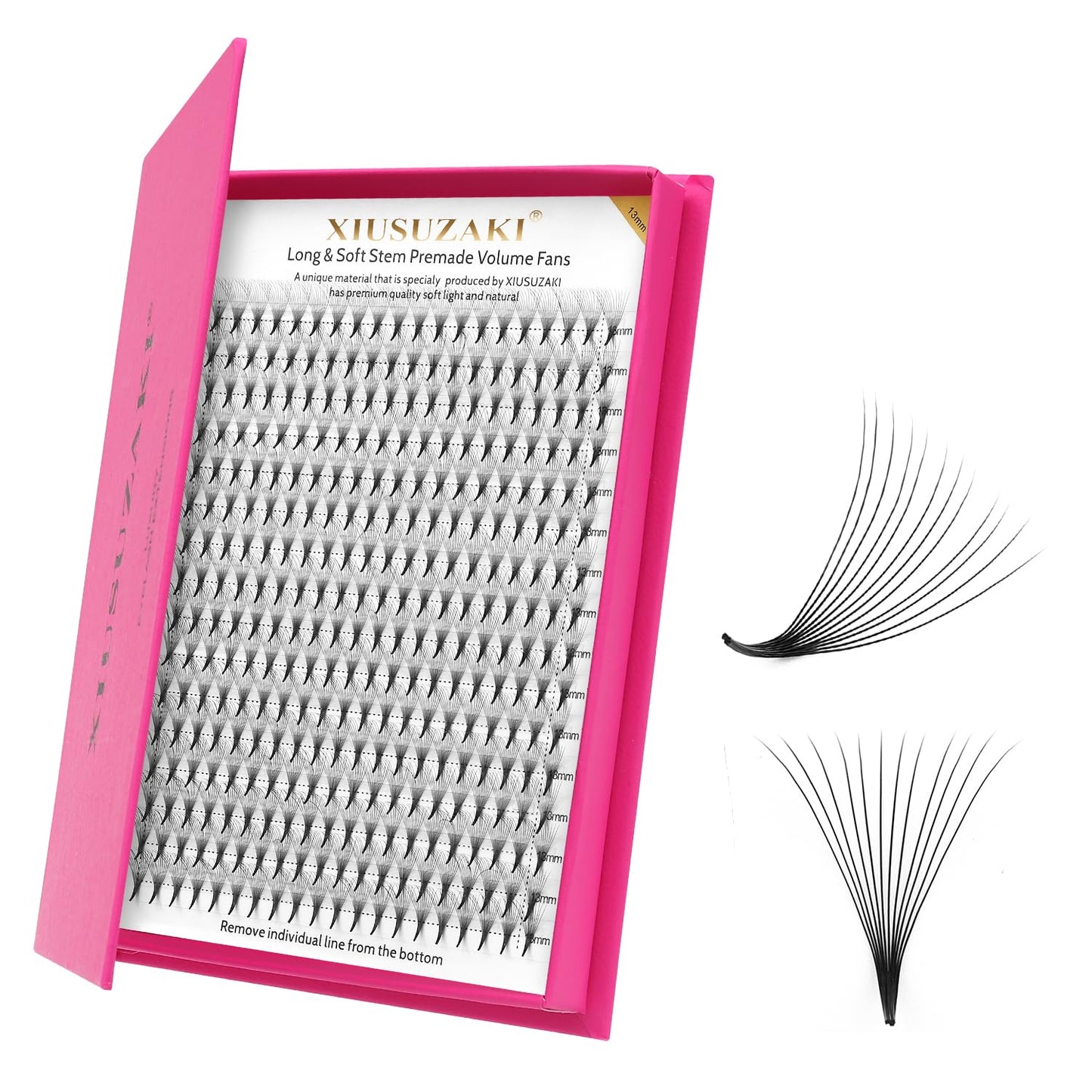 Premade Fans Eyelash Extensions 12D Volume Lash Extensions 0.07 Thickness Eyelash Extension C Curl Premade Lash Fans Mix 9-16mm Fluffy Soft Handmade Lash Fan(12D-0.07-C,9-16mm)