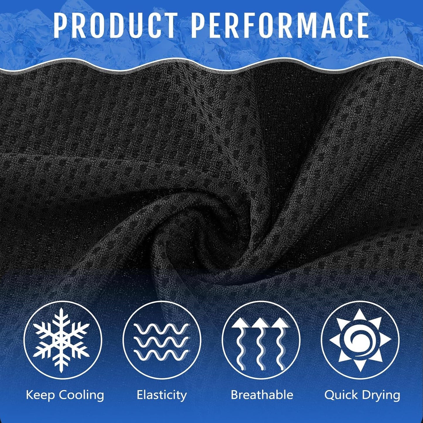 Hosuly 30 Pack Cooling Towels, 40"x12" Ice Breathable Soft Chilly Sweat Rag Microfiber Workout Rags for Gym Cooling Towels for Neck and Face for Yoga Golf Sport Running