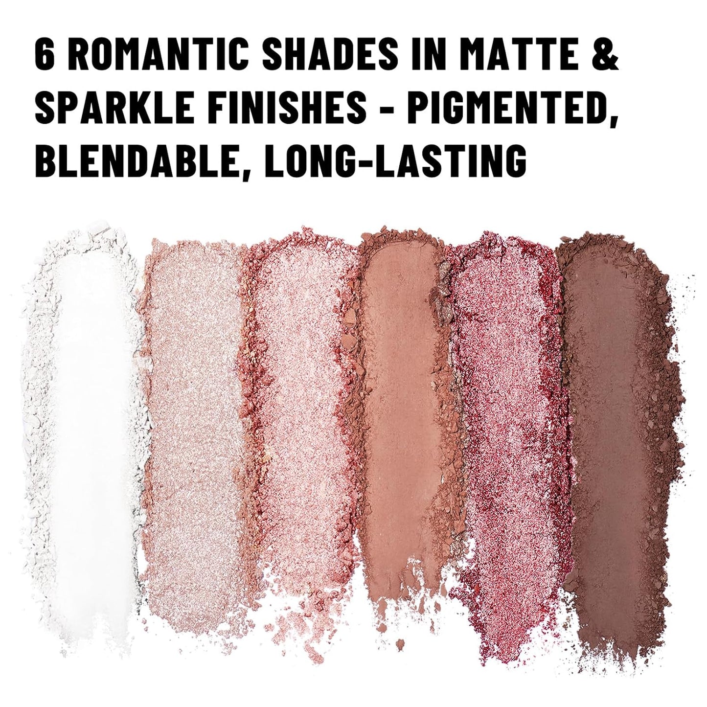 6 Colors Mini Eyeshadow Makeup Palette Blush-colored Neutral Tone Eye Shadow Matte & Shimmer Nude Make Up Pallet with Mirror Blendable Highly Pigmented Travel Size Gift Kit 03