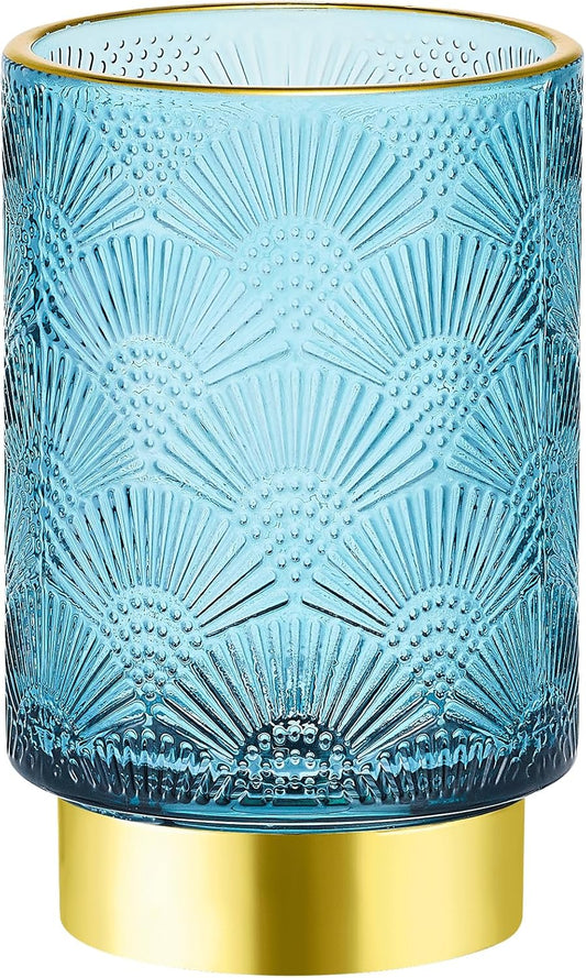 Makeup Brush Holder Organizer,Toothbrush Holders,Desk Pen Pencil Holder,Multifunctional Vintage Glass Brush Cup（A41-3-US）