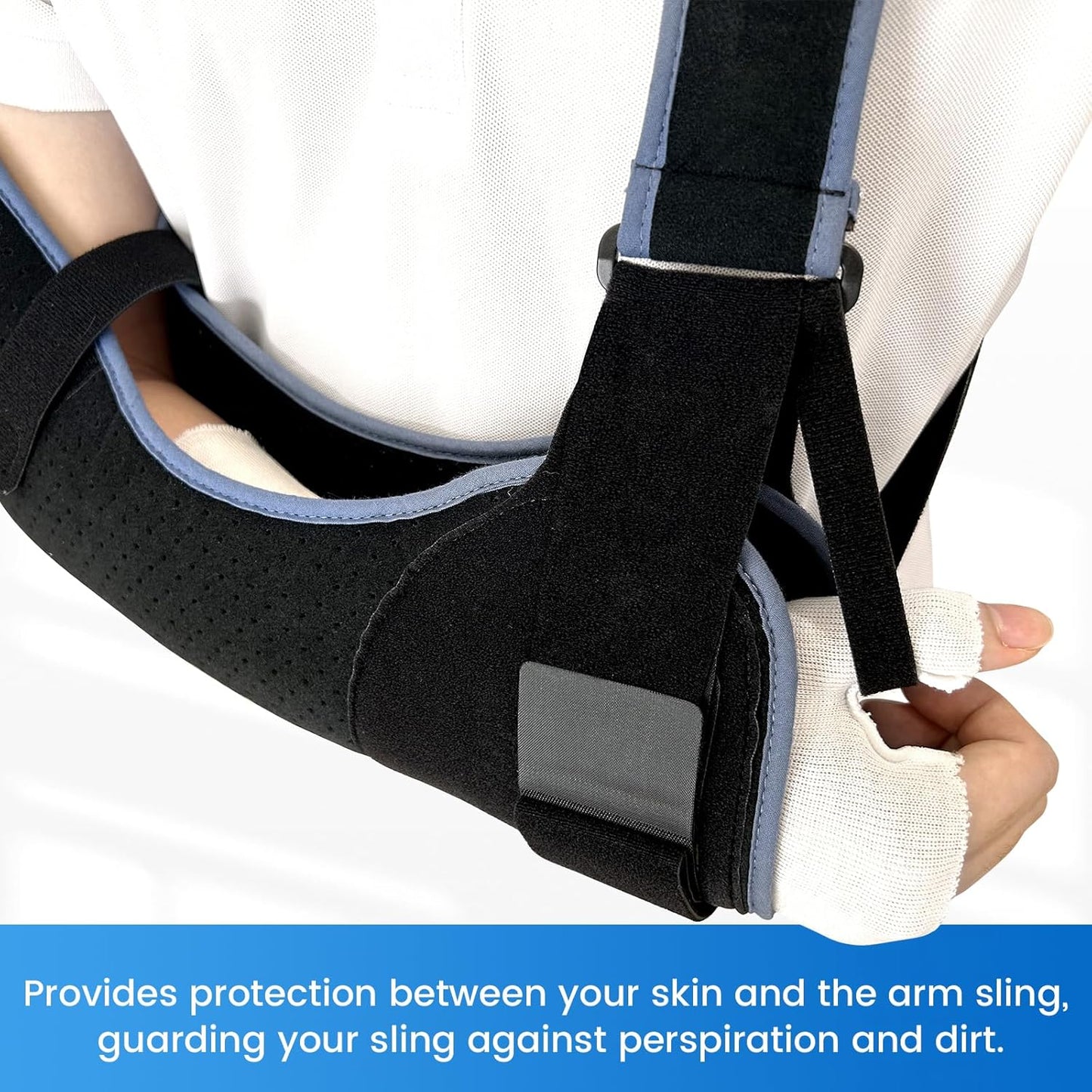 Velpeau Hand Socks for Splint (Pack of 10), Breathable, Thin Stockinette Tubing for Arm, Wrist Brace with Thumb Spica Liner, Cotton Gauze Sleeve, Under Cast Wrap, Arm Cover for Men and Women (White, Light Version, S)