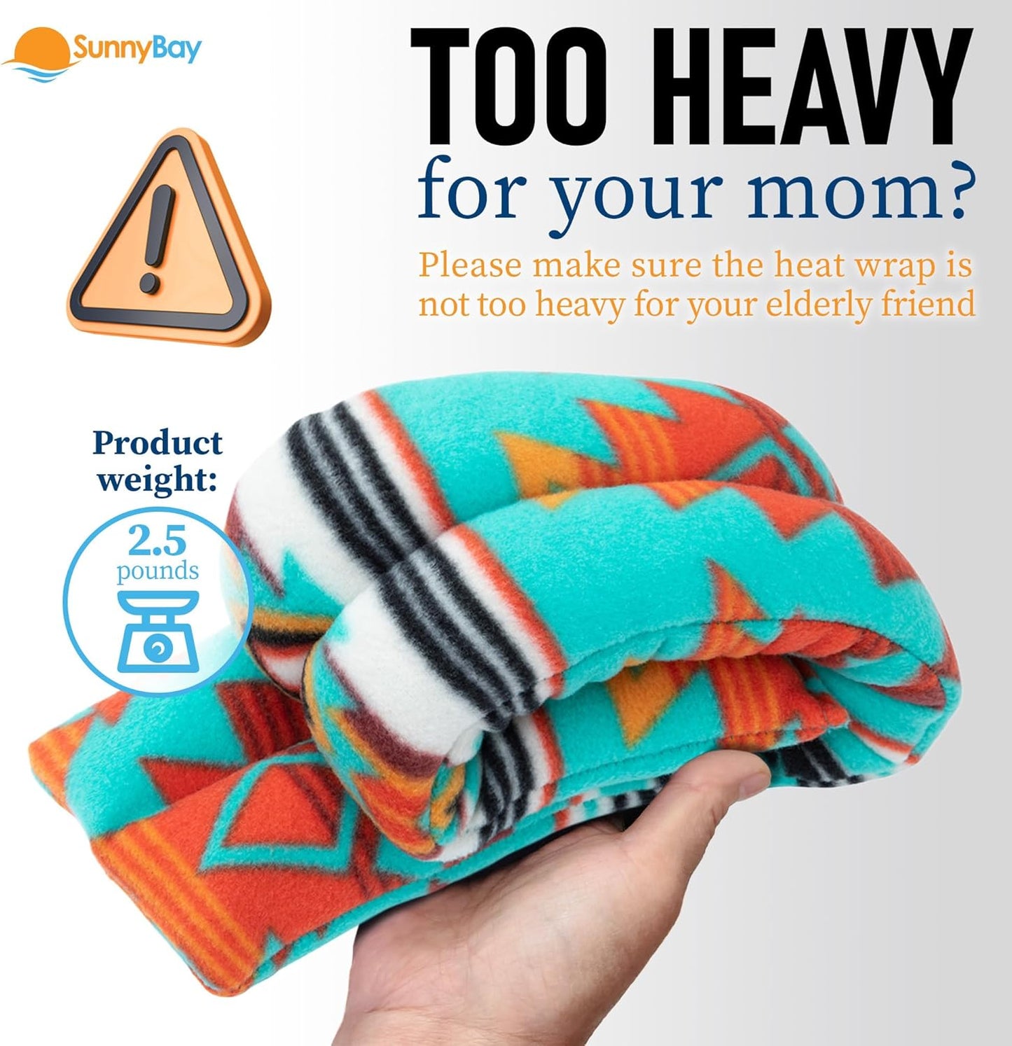SunnyBay Microwave Heating Pad, Microwavable Moist Heated Neck and Shoulder Wrap, Versatile Weighted Beanbag Cold Pack or Warm Compress for Pain Relief, 26x4 Inches, Canyon