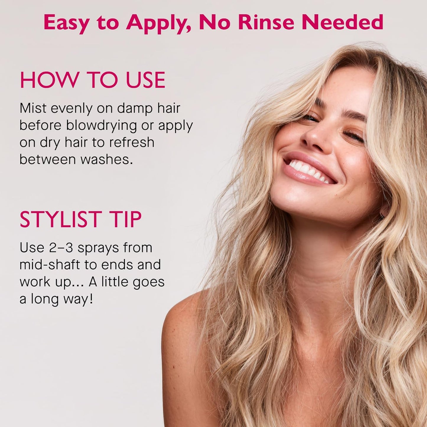 12 Benefits Instant Healthy Hair Treatment - Leave In Conditioner Travel Size Spray, Quaternium 39 & Silk Fibre Protein - Smooths Frizz, Strengthens & Repairs Damaged Hair, (1 Fl Oz)