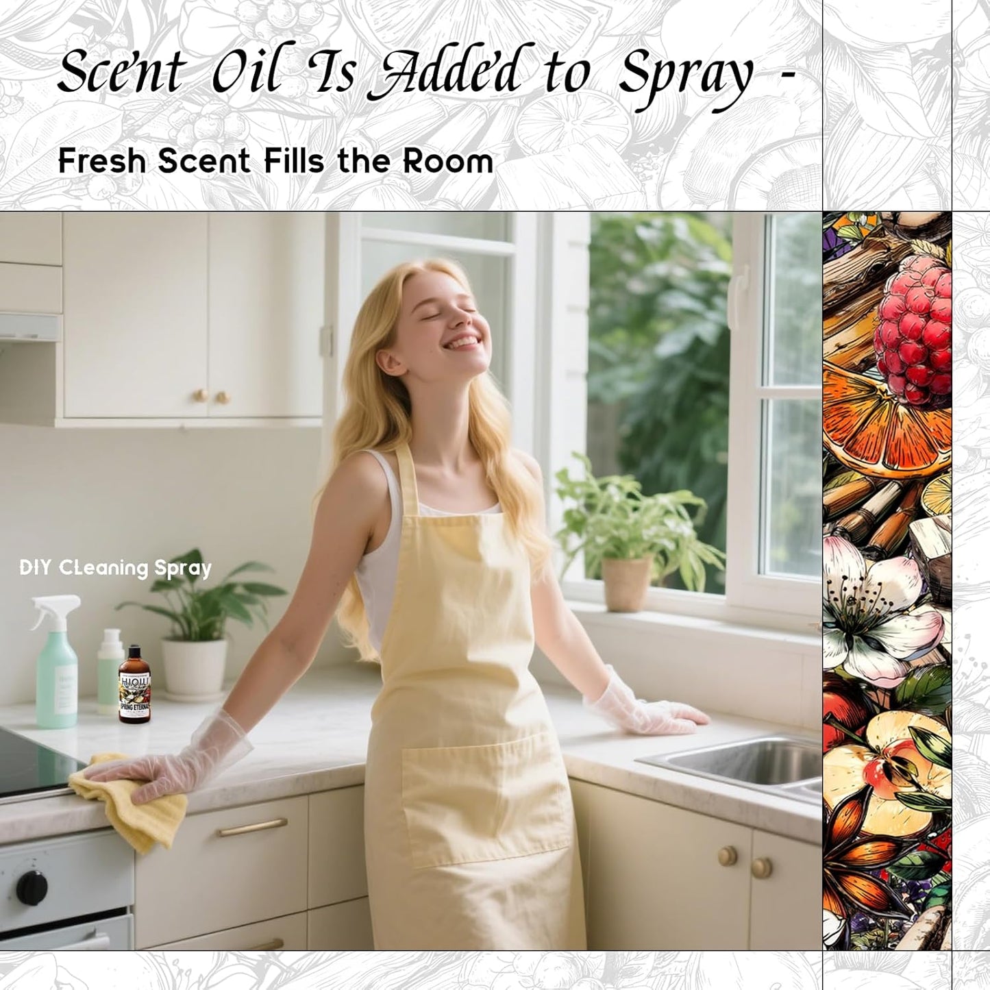 HIQILI Spring Eternal Fragrance Oil for Candle & Soap Making, Inspired by Gtal L.Chevre-feuille, Add to Air Freshener Spray, Essential Oil Diffuser, Honeysuckle - 5.07 Fl Oz