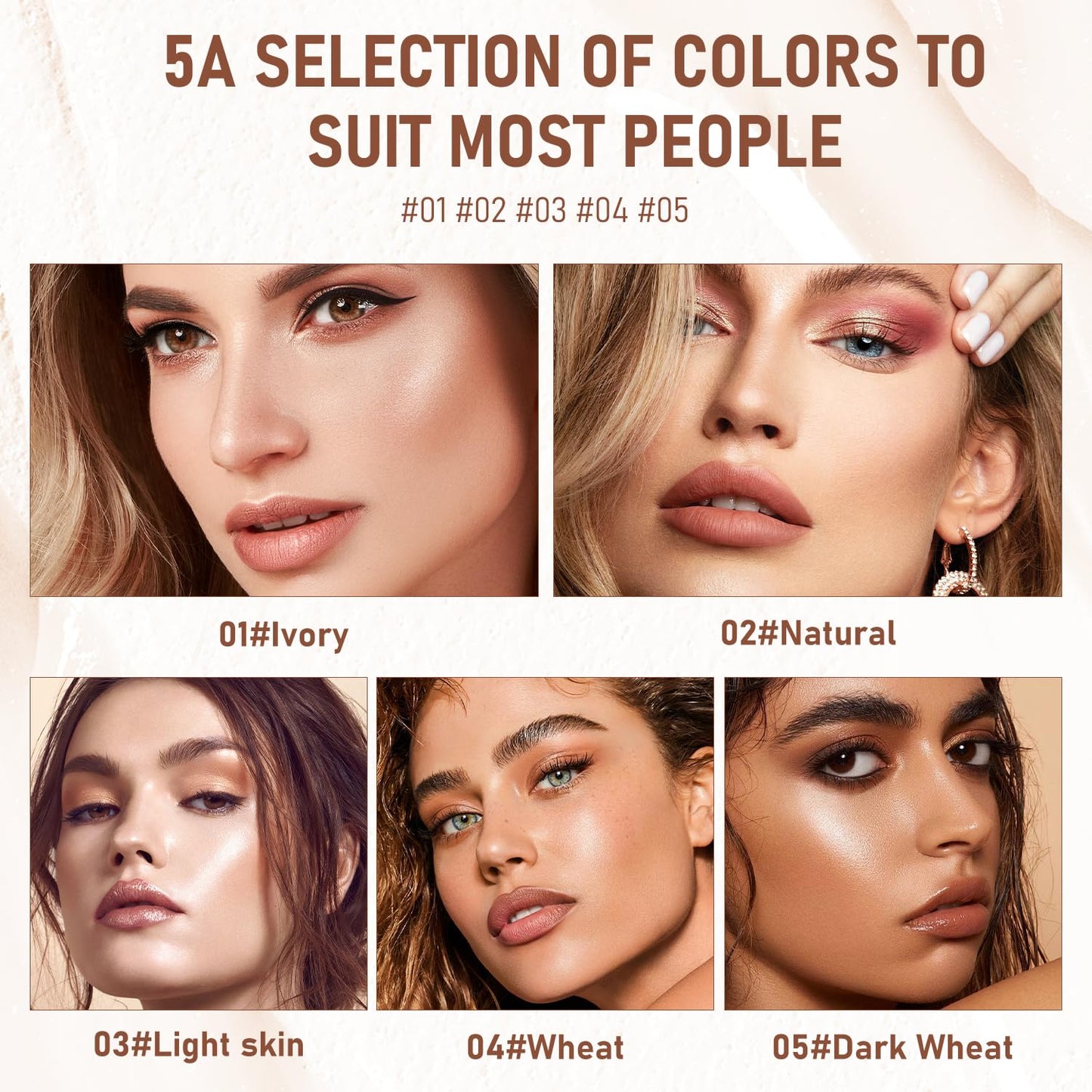 2PCS Long-Lasting Concealer Foundation Stick, Full Coverage Foundation Stick, 2-in-1 Contouring foundation with Brush, Cover Blemishes for All Skin Types (02#Natural)