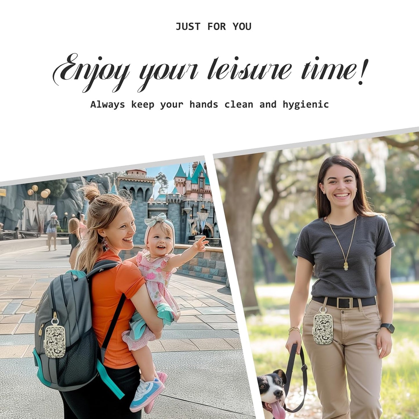 Gothic Bats Hand Sanitizer Spray Case, Cute Hand Sanitizer Holder Zippered Pouch, Fashion Accessory with Snap Hook for Glow Mist and Power Mist 1FL OZ