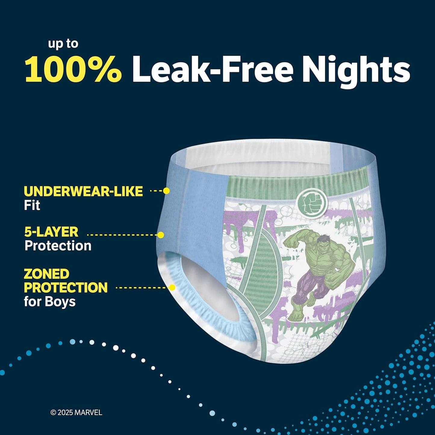 Goodnites Boys' Nighttime Bedwetting Underwear, Size S/M (43-68 lbs), 44 Ct (2 Packs of 22), Packaging May Vary