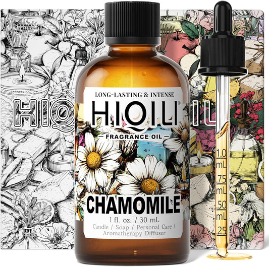 HIQILI Chamomile Fragrance Oil for Candle, Soap Making, Use in Essential Oil Diffusers, Add to Body Lotion, Laundry Dryer Balls - 1 Fl Oz