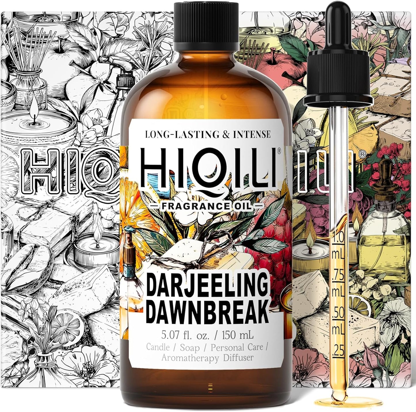 HIQILI Darjeeling Dawnbreak Fragrance Oil for Diffuser, Inspired by B.gari Pr-Homme Eud-Tlette, Candle & Soap, Perfume & Linen Spray Making, Woody Scent, Long-Lasting Aroma - 5.07 Fl Oz - Pour Homme