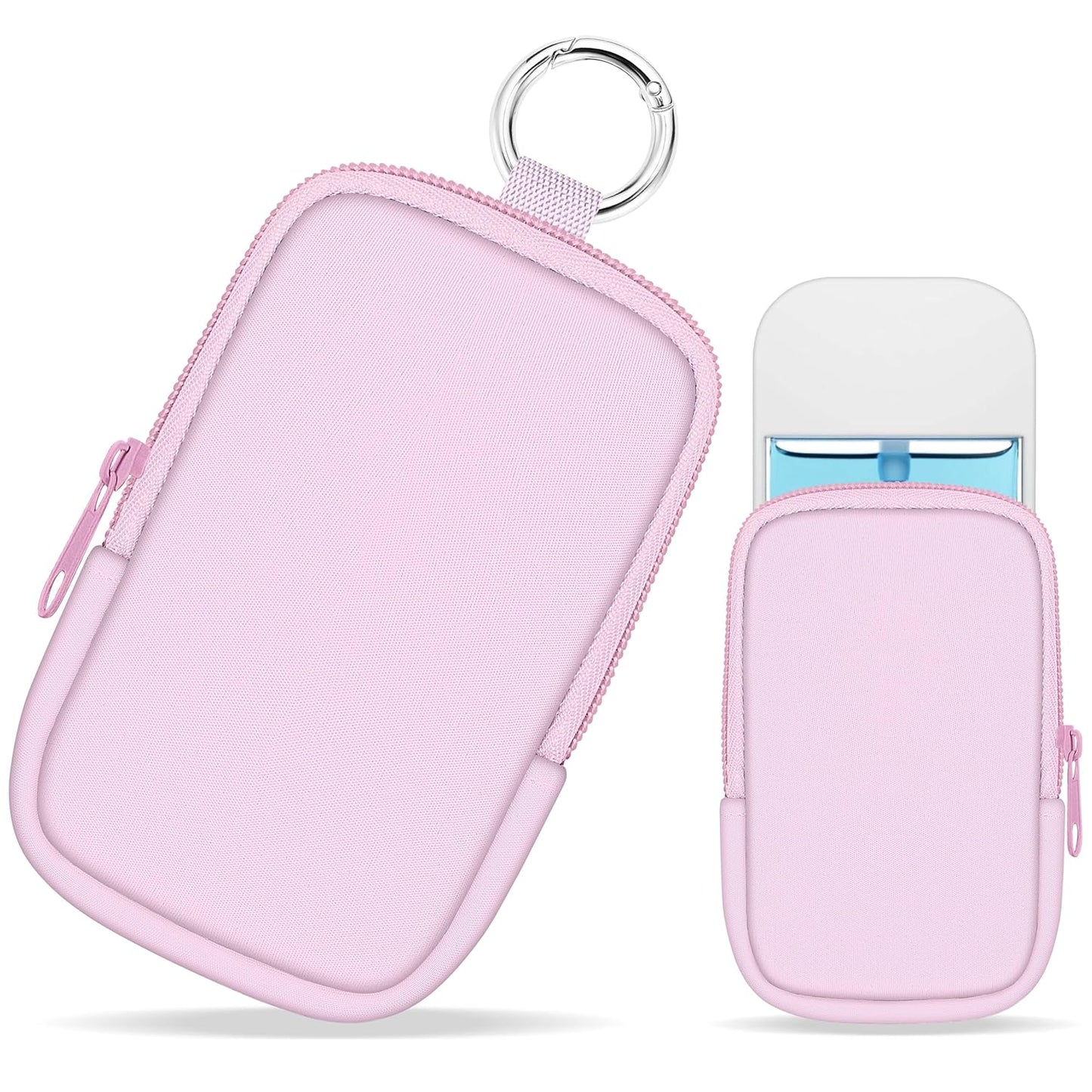 Hand Sanitizer Spray Case, Hand Sanitizer Holder Zippered Pouch, Cute Fashion Accessory with Snap Hook for Glow Mist and Power Mist 1FL OZ, PK