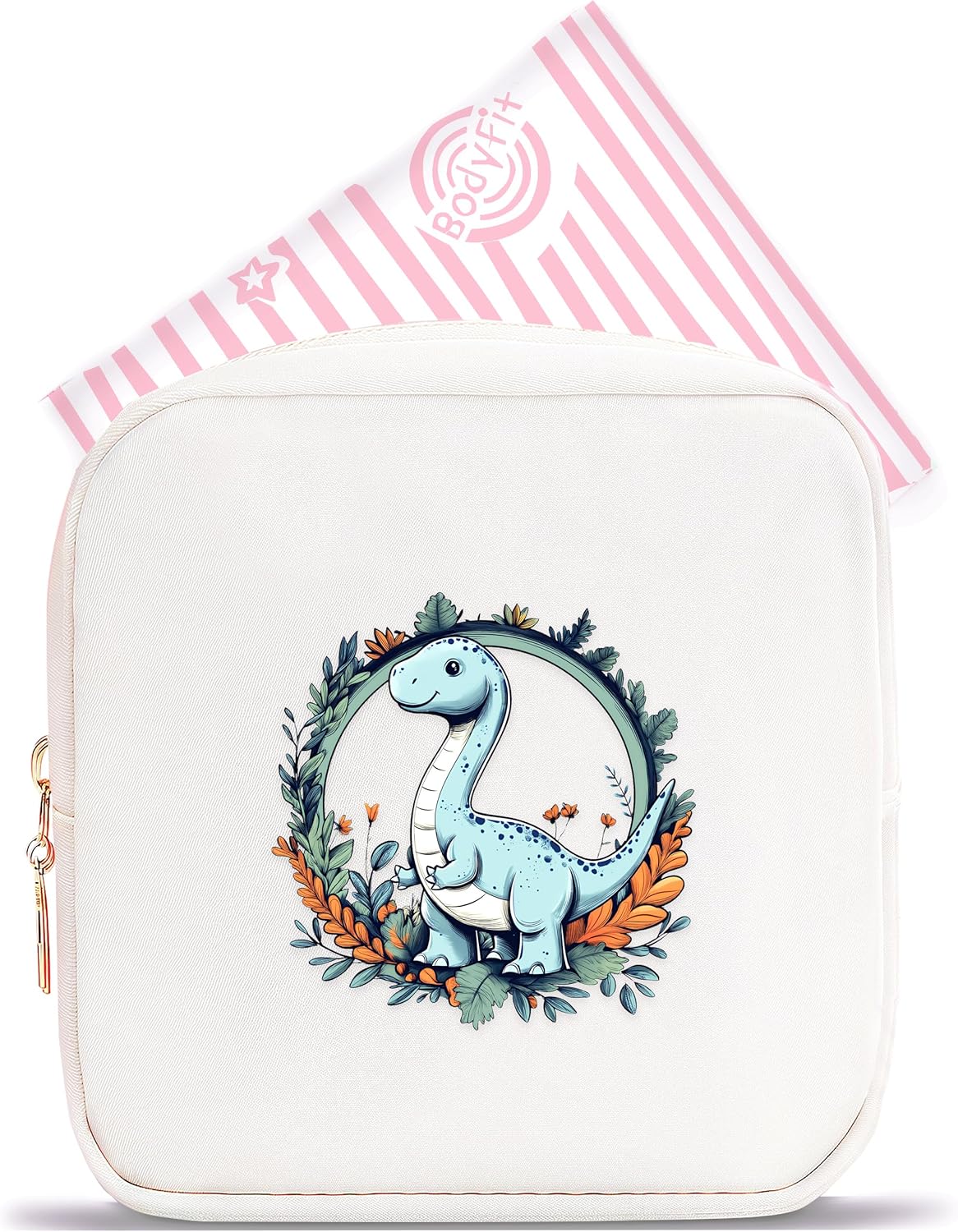 Dinosaur Mini Makeup Bag, Dinosaur Gift For Women Girls, Cute Portable Zipper Pouch Cosmetic Bag For Teen Girls Kids, Small Storage Bag For Sanitary Pad, Period napkin bag!