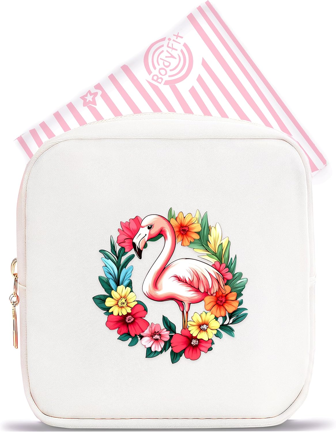 Flamingo Mini Makeup Bag, Flamingo Gift For Women Girls, Cute Portable Zipper Pouch Cosmetic Bag For Teen Girls Kids, Small Storage Bag For Sanitary Pad, Period napkin bag!