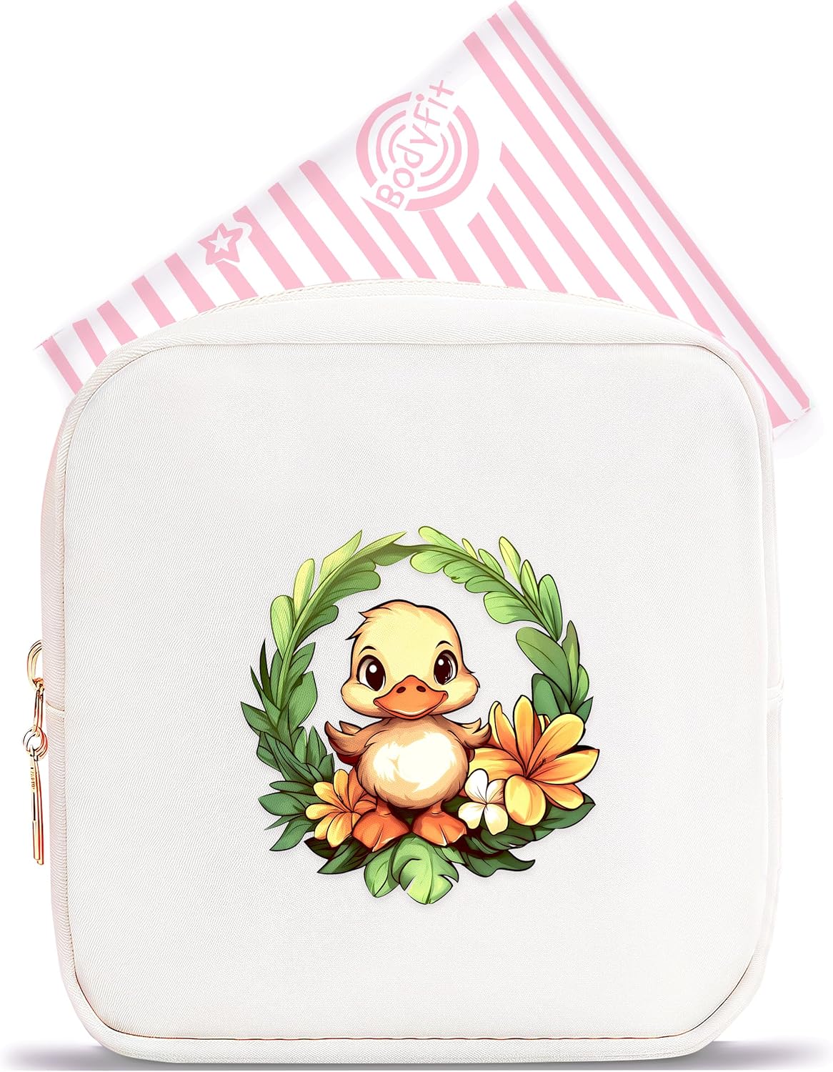 Duck Mini Makeup Bag, Duck Gift For Women Girls, Cute Portable Zipper Pouch Cosmetic Bag For Teen Girls Kids, Small Storage Bag For Sanitary Pad, Period napkin bag!
