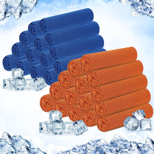Hosuly 30 Pack Cooling Towels, 40"x12" Ice Breathable Soft Chilly Sweat Rag Microfiber Workout Rags for Gym Cooling Towels for Neck and Face for Yoga Golf Sport Running
