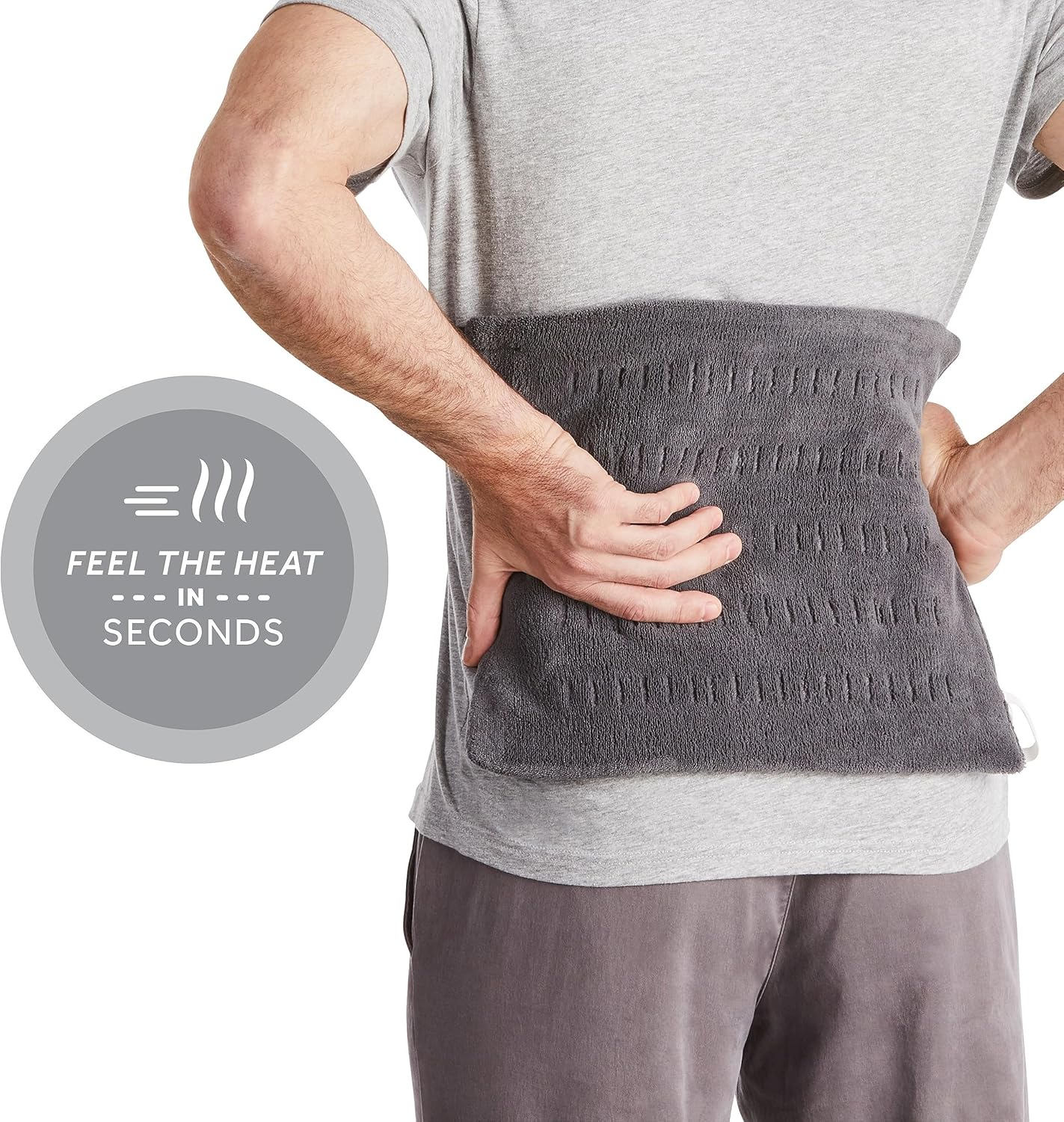 Sunbeam Premium Sunbeam Heating Pad with Compact Storage, Standard Size, Gray