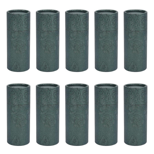 NICENEEDED 10 Pcs Empty Kraft Paper Jar, 30ml Cardboard Boxes, Essential Oil Bottle Packaging Box Round Paper Cardboard Case Gift Tube Container for Pencils Tea Caddy Coffee Cosmetic Crafts